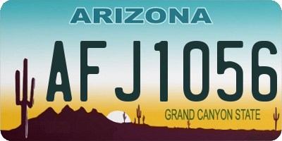 AZ license plate AFJ1056