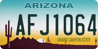 AZ license plate AFJ1064
