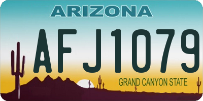 AZ license plate AFJ1079