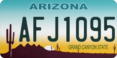 AZ license plate AFJ1095