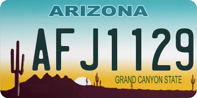AZ license plate AFJ1129