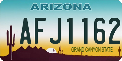 AZ license plate AFJ1162