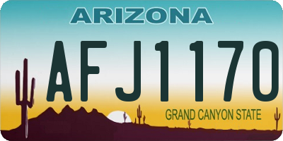 AZ license plate AFJ1170