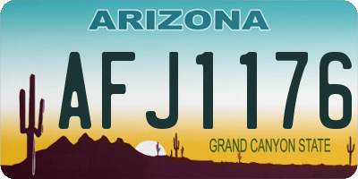 AZ license plate AFJ1176