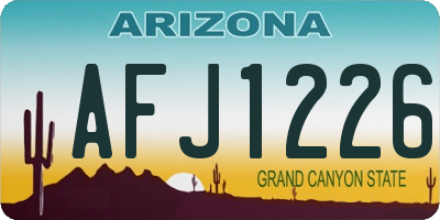 AZ license plate AFJ1226
