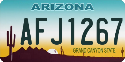 AZ license plate AFJ1267