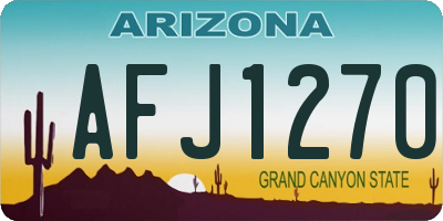 AZ license plate AFJ1270