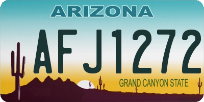 AZ license plate AFJ1272