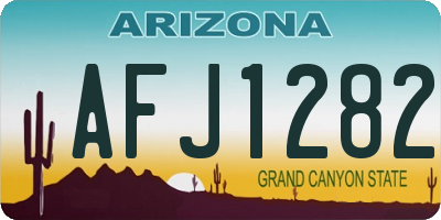 AZ license plate AFJ1282