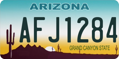 AZ license plate AFJ1284