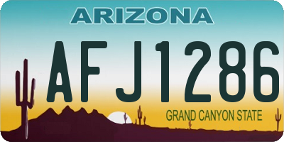 AZ license plate AFJ1286