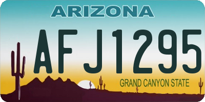 AZ license plate AFJ1295
