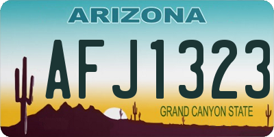 AZ license plate AFJ1323