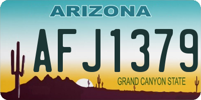 AZ license plate AFJ1379