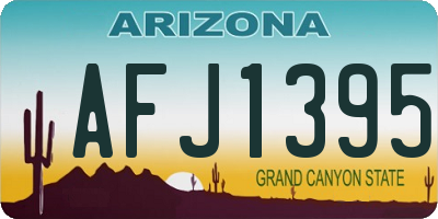 AZ license plate AFJ1395