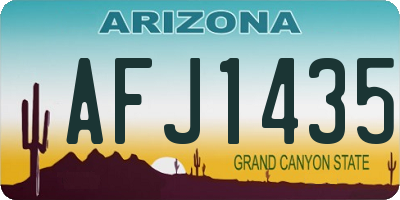 AZ license plate AFJ1435