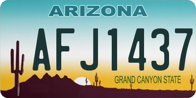 AZ license plate AFJ1437