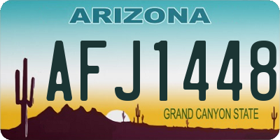 AZ license plate AFJ1448