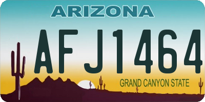 AZ license plate AFJ1464