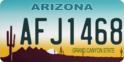 AZ license plate AFJ1468