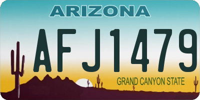 AZ license plate AFJ1479