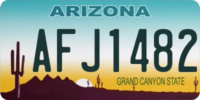 AZ license plate AFJ1482