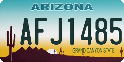 AZ license plate AFJ1485