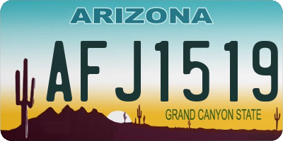 AZ license plate AFJ1519