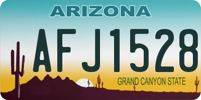 AZ license plate AFJ1528