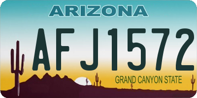 AZ license plate AFJ1572