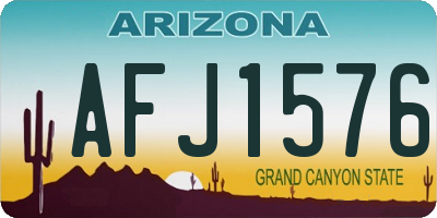 AZ license plate AFJ1576