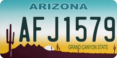 AZ license plate AFJ1579