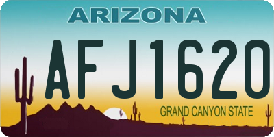 AZ license plate AFJ1620