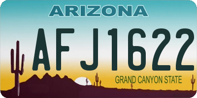 AZ license plate AFJ1622