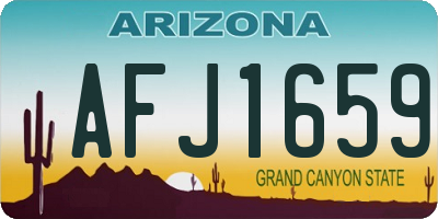 AZ license plate AFJ1659