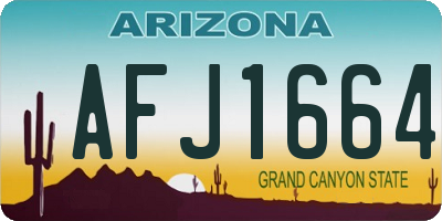 AZ license plate AFJ1664