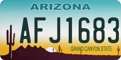 AZ license plate AFJ1683