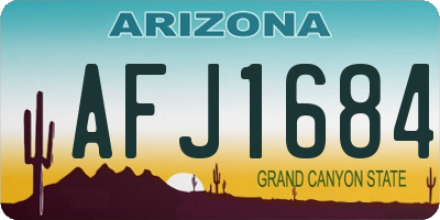 AZ license plate AFJ1684