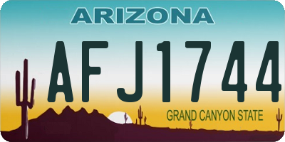 AZ license plate AFJ1744