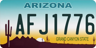 AZ license plate AFJ1776