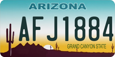AZ license plate AFJ1884