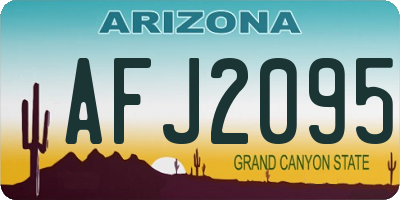 AZ license plate AFJ2095