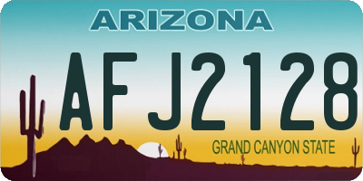 AZ license plate AFJ2128