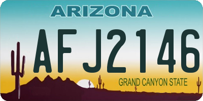 AZ license plate AFJ2146
