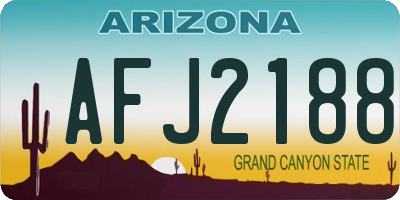 AZ license plate AFJ2188