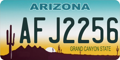 AZ license plate AFJ2256