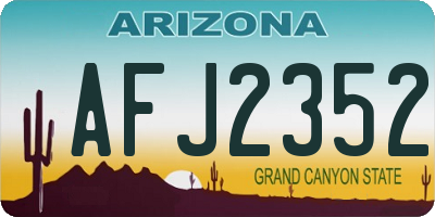 AZ license plate AFJ2352