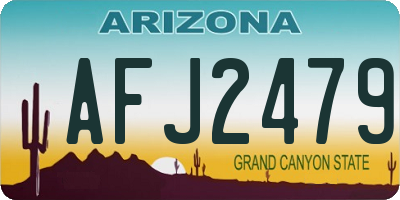 AZ license plate AFJ2479