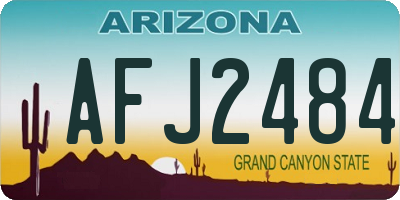 AZ license plate AFJ2484