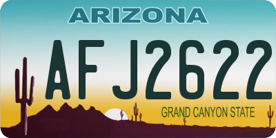 AZ license plate AFJ2622